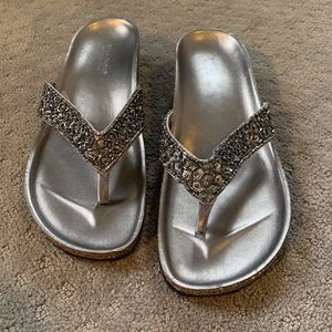 Mila Paoli metallic slip-on sandals 7